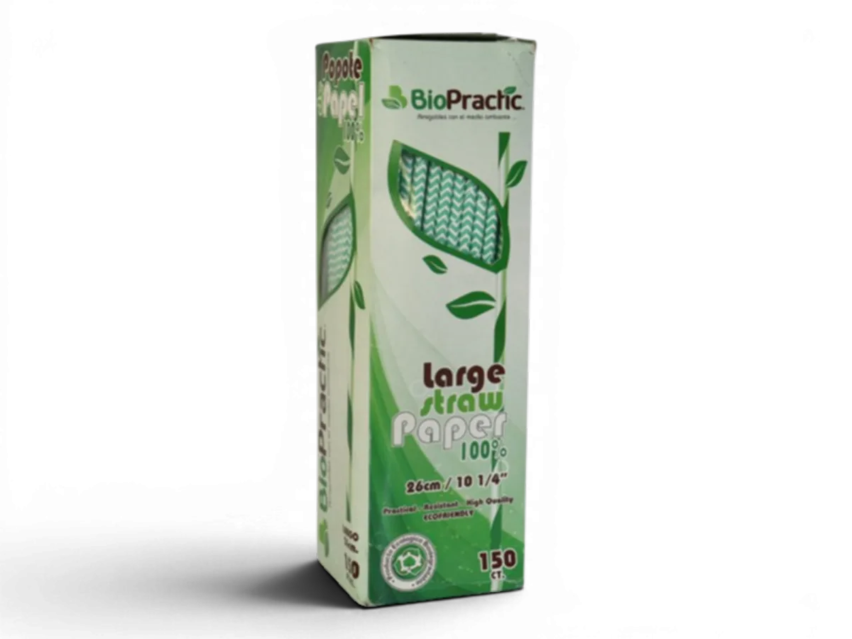 POPOTE 100% BIODEGRADABLE BIOPRACTIC CON 150 PIEZAS