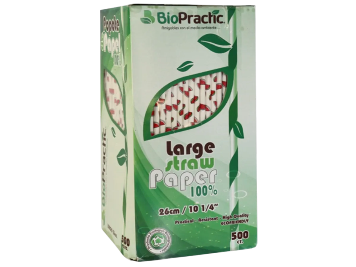 POPOTE 100% BIODEGRADABLE BIOPRACTIC 500 PIEZAS